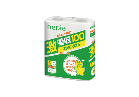日本进口妮飘激吸收厨房纸巾100节2卷